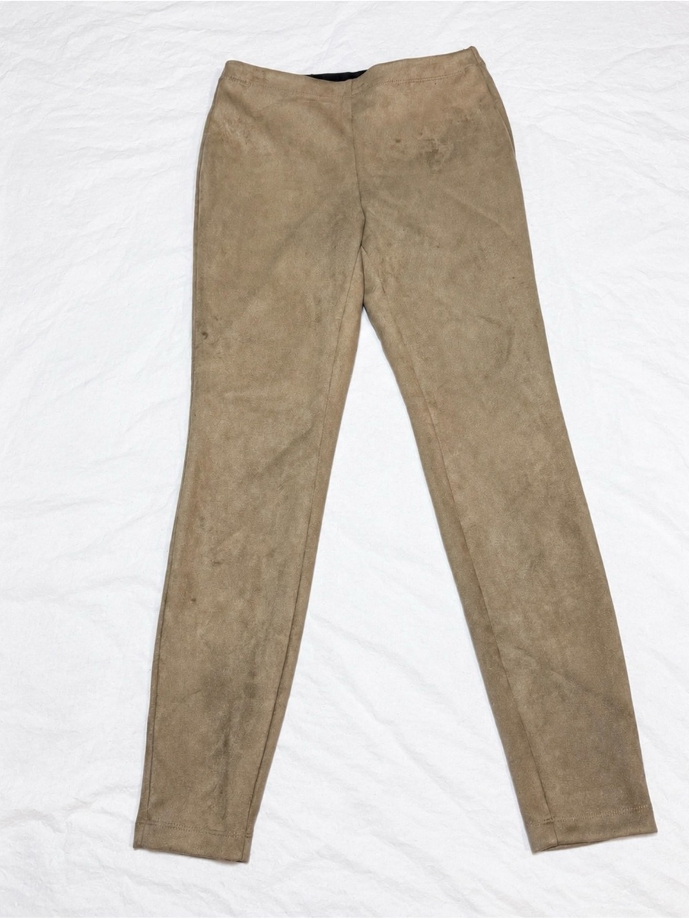 Velvet Straight Leg Pants Tan Brown Soft Velour Y2K Minimalist Trousers